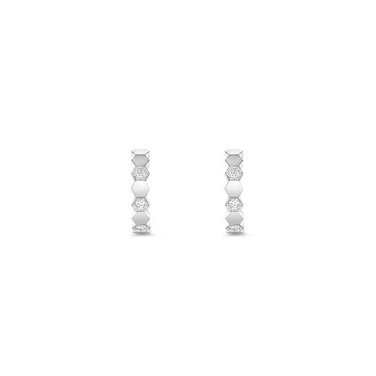 Chaumet Bee My Love Small White Gold and Diamond Hoop Earrings 85271 image number 0